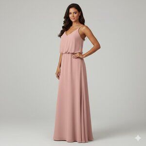 Christina Wu Blush Chiffon Gown